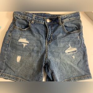 Mid length Jean shorts